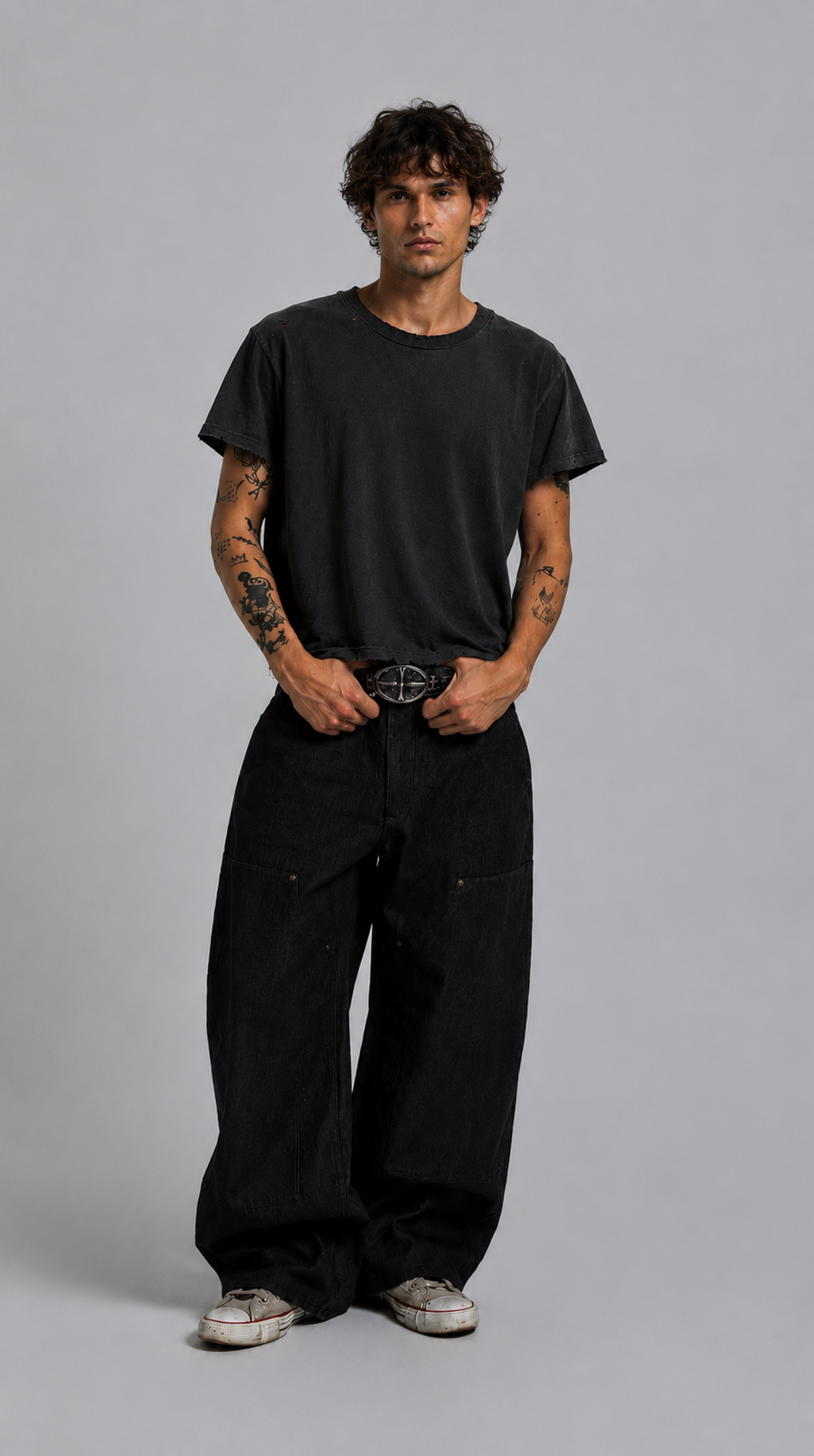 Thrashed Slub Tee · Vintage black